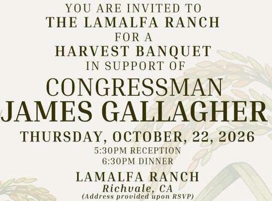Harvest Banquet 2026 for James Gallagher